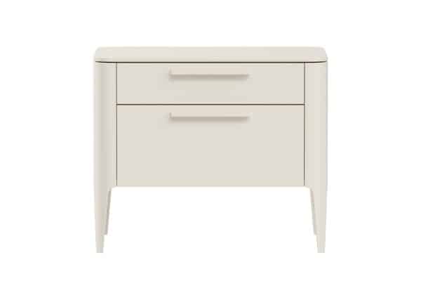 Тумба прикроватная Type 2 ящика ширина 60 см (молочный)