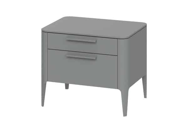 Тумба прикроватная Type 2 ящика ширина 60 см (серый) — изображение 2