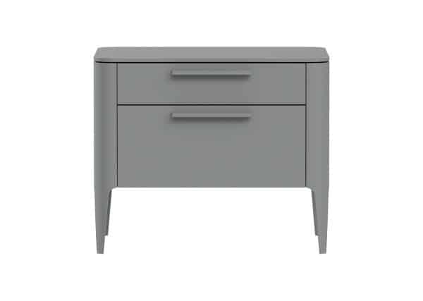 Тумба прикроватная Type 2 ящика ширина 60 см (серый)