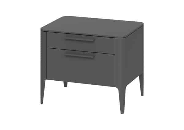 Тумба прикроватная Type 2 ящика ширина 60 см (темно-серый) — изображение 2