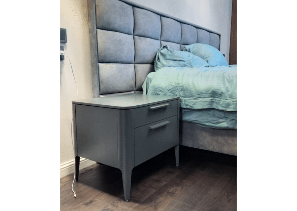 Тумба прикроватная Type 2 ящика ширина 60 см (темно-серый) — изображение 3