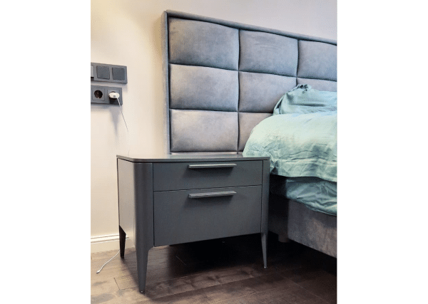 Тумба прикроватная Type 2 ящика ширина 60 см (темно-серый) — изображение 4