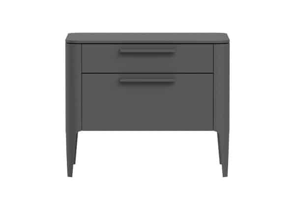 Тумба прикроватная Type 2 ящика ширина 60 см (темно-серый)