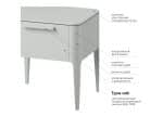Тумба прикроватная Type oak 1 ящик (светло-серый) — изображение 3