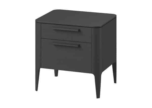 Тумба прикроватная Type oak 2 ящика ширина 50 см (черный) — изображение 2
