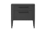Тумба прикроватная Type oak 2 ящика ширина 50 см (черный)