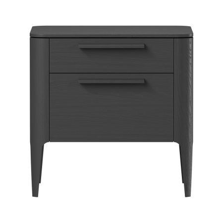 Тумба прикроватная Type oak 2 ящика ширина 50 см (черный)