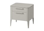 Тумба прикроватная Type oak 2 ящика ширина 50 см (серо-бежевый) — изображение 2