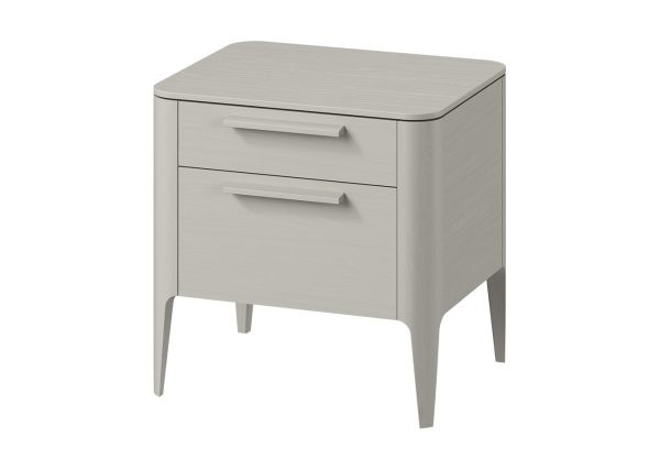 Тумба прикроватная Type oak 2 ящика ширина 50 см (серо-бежевый) — изображение 2