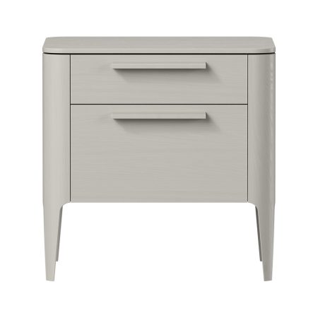 Тумба прикроватная Type oak 2 ящика ширина 50 см (серо-бежевый)