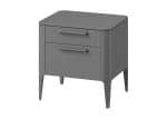 Тумба прикроватная Type oak 2 ящика ширина 50 см (серый) — изображение 2