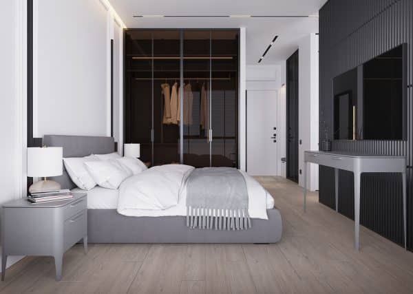 Тумба прикроватная Type oak 2 ящика ширина 50 см (серый) — изображение 3