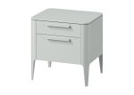 Тумба прикроватная Type oak 2 ящика ширина 50 см (светло-серый) — изображение 2