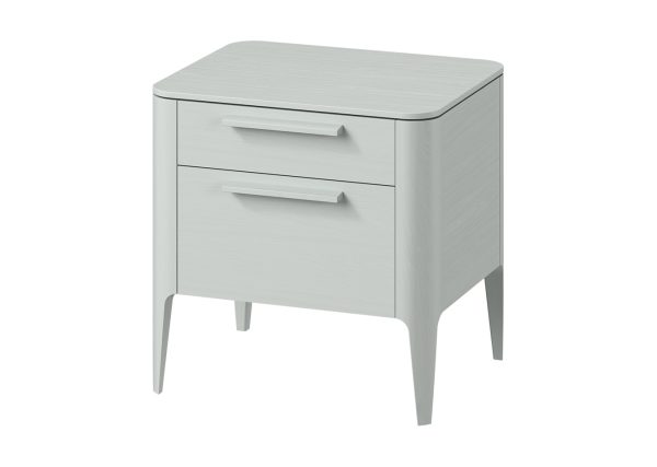 Тумба прикроватная Type oak 2 ящика ширина 50 см (светло-серый) — изображение 2