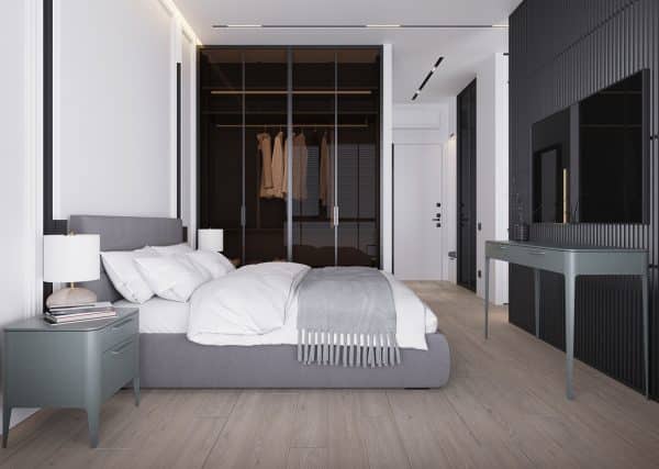 Тумба прикроватная Type oak 2 ящика ширина 50 см (темно-серый) — изображение 3