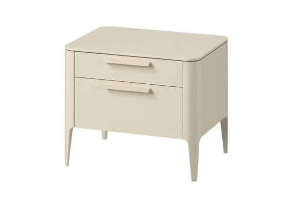 Тумба прикроватная Type oak 2 ящика ширина 60 см (молочный) — изображение 2