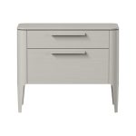 Тумба прикроватная Type oak 2 ящика ширина 60 см (серо-бежевый)