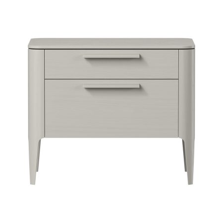 Тумба прикроватная Type oak 2 ящика ширина 60 см (серо-бежевый)