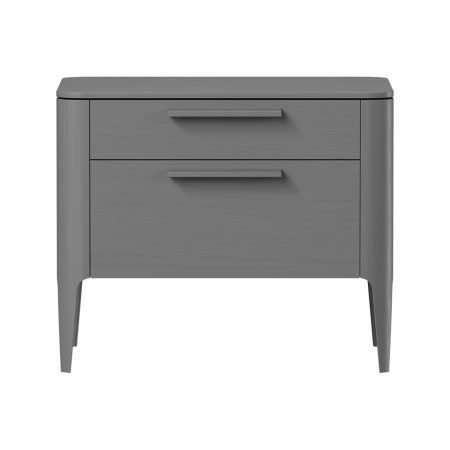 Тумба прикроватная Type oak 2 ящика ширина 60 см (серый)