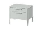 Тумба прикроватная Type oak 2 ящика ширина 60 см (светло-серый) — изображение 2