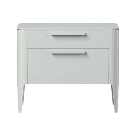 Тумба прикроватная Type oak 2 ящика ширина 60 см (светло-серый)