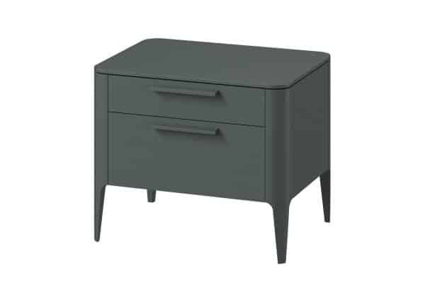 Тумба прикроватная Type oak 2 ящика ширина 60 см (темно-серый) — изображение 2