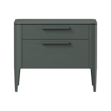 Тумба прикроватная Type oak 2 ящика ширина 60 см (темно-серый)