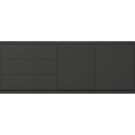 Тумба Tammi 3 ящика 2 двери L (черный)