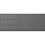 Тумба Tammi 3 ящика 2 двери L (серый)