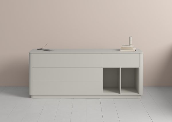 Тумба Tammi 4 ящика 2 полки ширина 180 см (серо-бежевый) — изображение 3