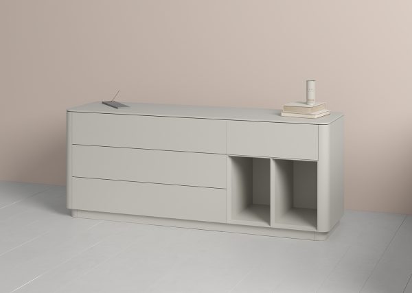 Тумба Tammi 4 ящика 2 полки ширина 180 см (серо-бежевый) — изображение 4