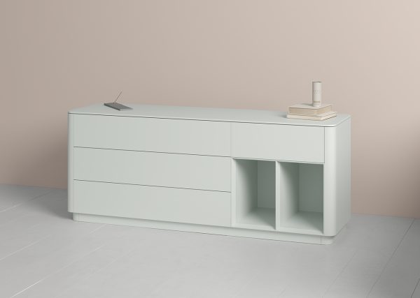 Тумба Tammi 4 ящика 2 полки ширина 180 см (светло-серый) — изображение 3