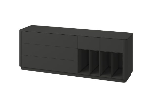Тумба Tammi 5 ящиков 4 полки ширина 200 см (черный) — изображение 2