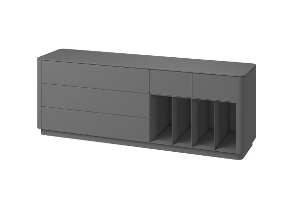 Тумба Tammi 5 ящиков 4 полки ширина 200 см (серый) — изображение 2