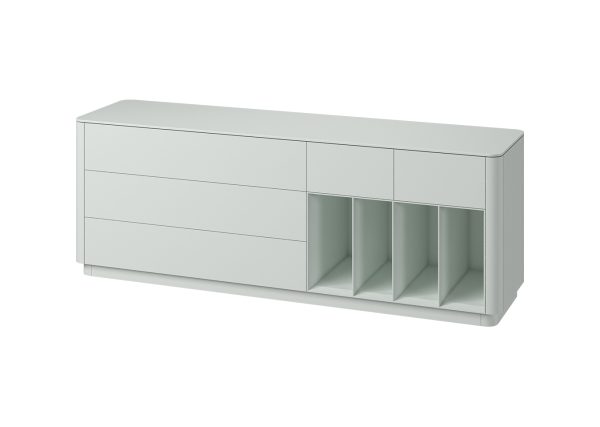 Тумба Tammi 5 ящиков 4 полки ширина 200 см (светло-серый) — изображение 2