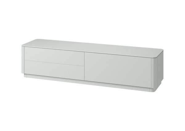Тумба Tammi под ТВ 2 ящика откидная дверь (светло-серый) — изображение 2