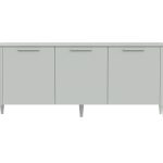 Тумба Type 3 двери ширина 160 см (светло-серый)