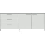 Тумба Type 3 ящика 2 двери L (белый)