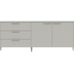 Тумба Type 3 ящика 2 двери L (серо-бежевый)