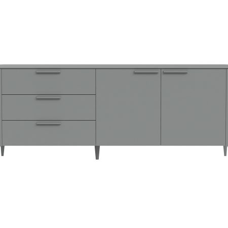 Тумба Type 3 ящика 2 двери L (серый)
