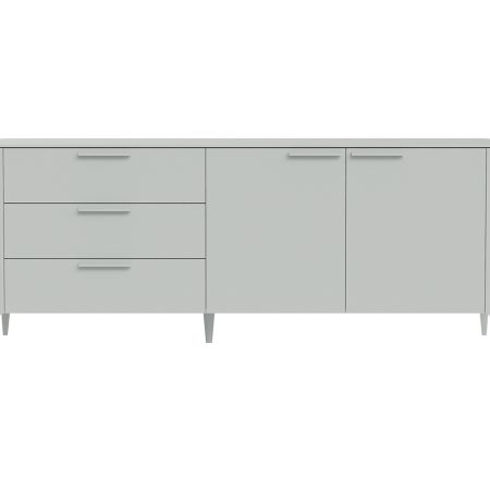 Тумба Type 3 ящика 2 двери L (светло-серый)