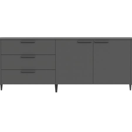 Тумба Type 3 ящика 2 двери L (темно-серый)