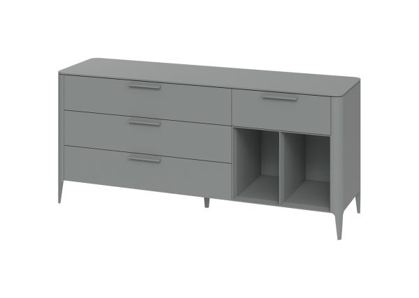 Тумба Type 4 ящика 2 полки ширина 180 см (серый) — изображение 2