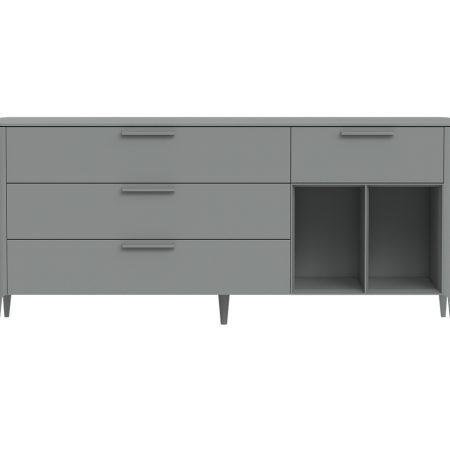 Тумба Type 4 ящика 2 полки ширина 180 см (серый)