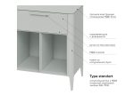 Тумба Type 4 ящика 2 полки ширина 180 см (светло-серый) — изображение 3