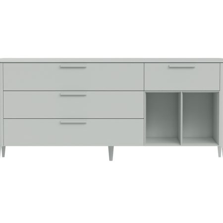 Тумба Type 4 ящика 2 полки ширина 180 см (светло-серый)