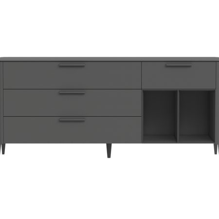Тумба Type 4 ящика 2 полки ширина 180 см (темно-серый)
