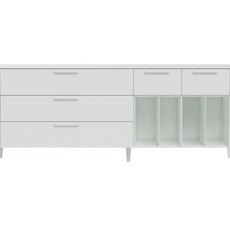 Тумба Type 5 ящиков 4 полки ширина 200 см (белый)