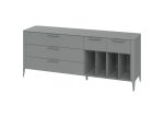 Тумба Type 5 ящиков 4 полки ширина 200 см (серый) — изображение 2