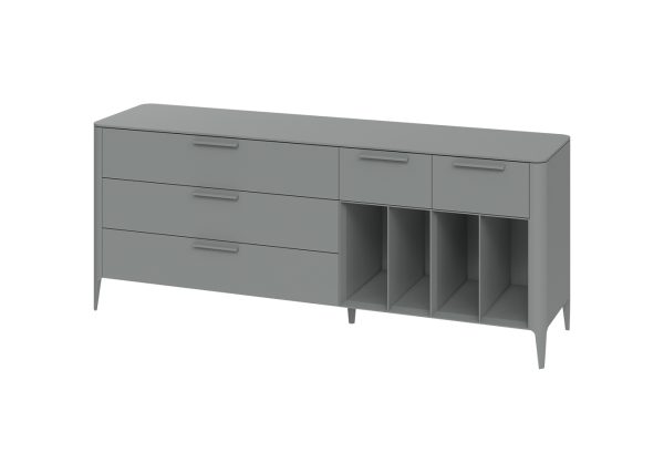 Тумба Type 5 ящиков 4 полки ширина 200 см (серый) — изображение 2
